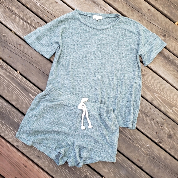 Perfect Peach | Waffle Knit Loungewear Set - Picture 2 of 4